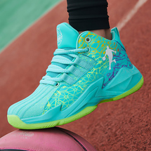 【了然鞋业】儿童新款舒适飞织面篮球鞋运动鞋31-45