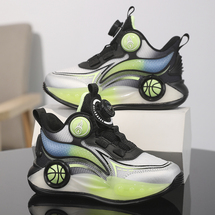 儿童时尚运动鞋潮鞋跑步鞋旋转纽扣透气防滑