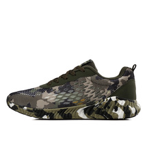 春夏军绿平底迷彩女鞋真皮帆布鞋男内增高运动鞋女户外旅游鞋