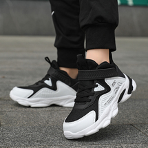 篮球鞋（跨境）春秋季网布透气男童魔术贴运动鞋