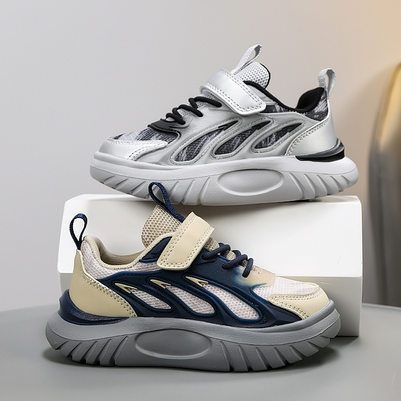 【了然鞋业】四季款新款舒适双网儿童时尚休闲运动鞋28-38