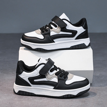 运动鞋（跨境）皮面防水春秋季休闲鞋TPR底时尚板鞋