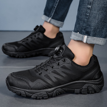 男士户外休闲运动鞋防刺防滑耐磨纽扣鞋带