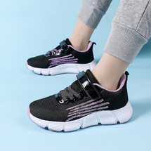 青少年户外跑步鞋儿童飞织运动鞋跨境外贸32-40码