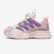 男童老爹鞋秋冬黑色纽扣鞋子女童2025新款儿童户外运动鞋男孩