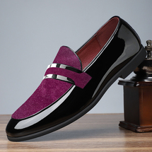 跨境新品皮鞋男商务男鞋秋冬鞋一脚蹬黑色亚马逊爆款正装男士皮鞋