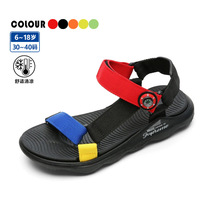  跨境儿童时尚织带凉鞋沙滩鞋