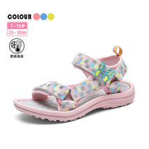 夏季女童蝴蝶公主凉鞋，女童凉鞋儿童沙滩鞋