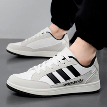 瑟跑新品皮面男鞋运动板鞋跑步鞋