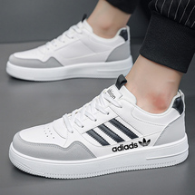 瑟跑爆款皮面男鞋休闲板鞋运动跑步鞋