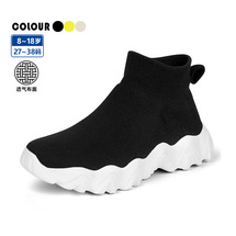 童鞋袜子鞋中帮跨境爆款飞织鞋走秀亲子鞋