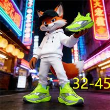 工厂直销K6505跨境旋转扣真爆软底跑步鞋隐形线紫外灯可验P