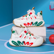 悦足616 春季新款透气双网旋转扣运动鞋篮球鞋28-38