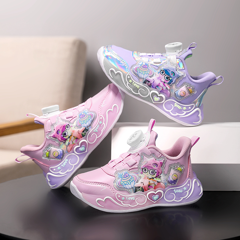 悦足2867 新款皮面儿童时尚休闲运动鞋30-36