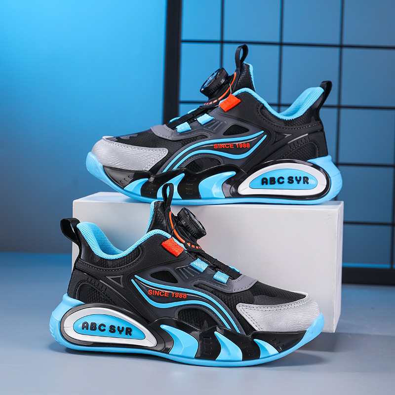 悦足2881 新款皮面儿童时尚休闲运动鞋篮球鞋31-37