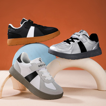 悦足2893 新款皮面儿童时尚休闲运动板鞋31-37