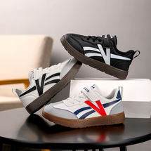 悦足2897 新款皮面儿童时尚休闲运动板鞋31-37