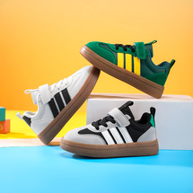 悦足2811  新款皮面儿童时尚休闲运动板鞋29-36