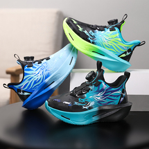 悦足2838 新款皮面儿童时尚休闲运动鞋30-38