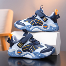 【了然鞋业】26年新款舒适防水皮面儿童休闲运动鞋28-40