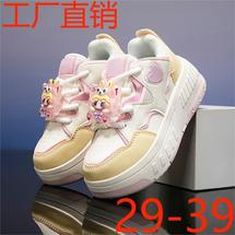 工厂直销A-11男女童暴走鞋皮面滑轮跑步鞋运动鞋P69