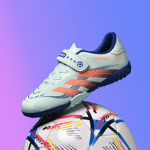 悦足2611  新款碎钉防滑耐磨魔术贴足球鞋30-38