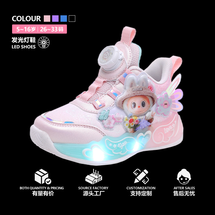 女童鞋卡通布拉拉儿童发光灯鞋宝宝老爹鞋