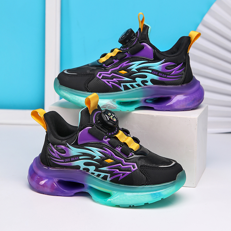 悦足337  新款儿童皮面旋转扣运动鞋29-39