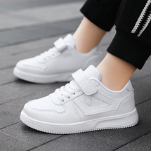 运动鞋（跨境）校园小白鞋皮面防水轻便防滑软底跑步鞋