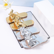 拾捌 WT23 跨境儿童拖鞋 银色，金色26-36码 p26