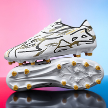 悦足999 新款专业体能训练低帮系带长钉碎钉足球鞋31-44