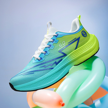 悦足809 双网加厚 高品质真爆+碳板跑步鞋34-45