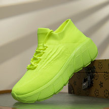 悦足A12 新款宽头飞织袜子鞋休闲运动跨境大码36-46