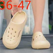 工厂直销263跨境特大码洞洞包头拖鞋情侣款日常休闲鞋P17