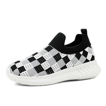 2026新款春秋一脚蹬鞋男孩运动懒人针织鞋网面儿童袜子鞋