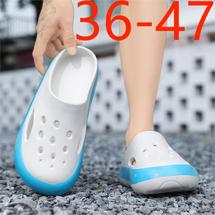 工厂直销263-1跨境特大码日常休闲包头拖鞋情侣款P22