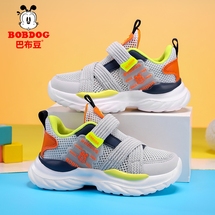 巴布豆夏季单网镂空男童运动鞋透气女童跑步鞋