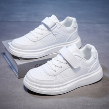 运动鞋（跨境）校园小白鞋皮面防水轻便防滑软底跑步鞋