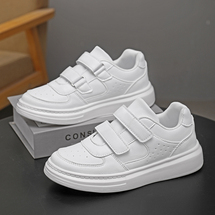 运动鞋（跨境）校园小白鞋皮面防水轻便防滑软底跑步鞋