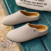 爆款拖鞋男外穿办公室慵懒一脚蹬男士包头勃肯鞋软底半拖鞋