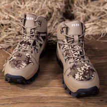 境大码男士休闲户外登山鞋迷彩高帮男鞋