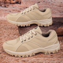 跨境户外休闲男鞋防滑耐磨登山鞋男士帆布迷彩鞋