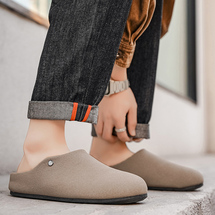 爆款拖鞋男外穿办公室慵懒一脚蹬男士包头勃肯鞋软底半拖鞋