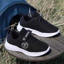 男童运动鞋（跨境）校园魔术贴透气网面轻便走路休闲鞋