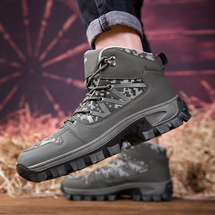 跨境大码男士休闲户外登山鞋迷彩高帮男鞋LM6612