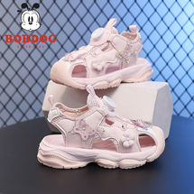 【了然鞋业】巴布豆新款女童夏季包头凉鞋沙滩鞋26-36