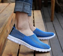 夏舒适软底女休闲妈妈鞋松紧带平面透气老北京布鞋中老年男鞋