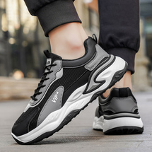 四季款男士网面透气鞋防滑软底跑步运动休闲鞋老爹鞋男