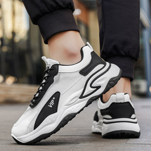 四季款男士网面透气鞋防滑软底跑步运动休闲鞋老爹鞋男